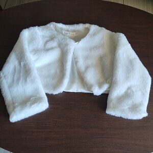 Lilax Girls Cozy Long Sleeve Crewneck Dress Coat Size 4 Cream